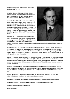 A preview of a PDF biography for Bowyer, Richard Laurence Grenville